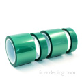 Silicone Pet non adhésive Green Polyester Ruban